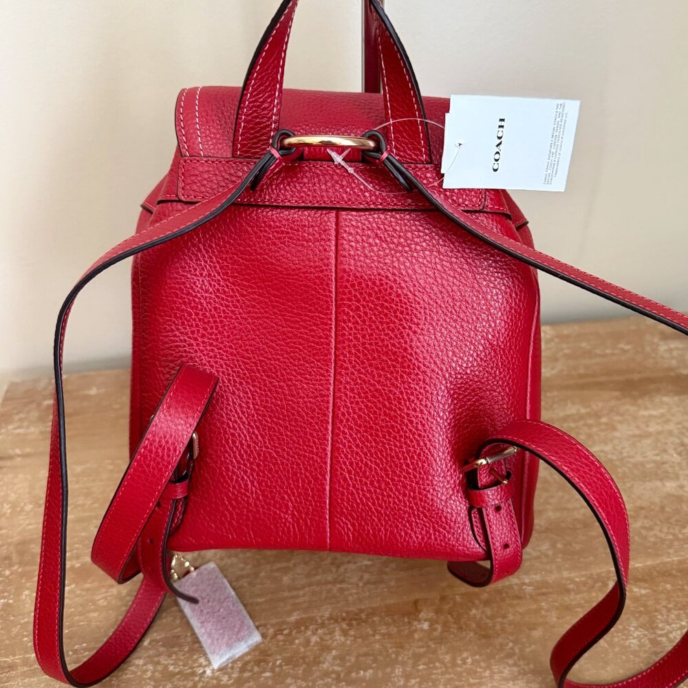 Nwt Coach Leather drawstring Pennie Backpack 22 - Picture 5 of 10
